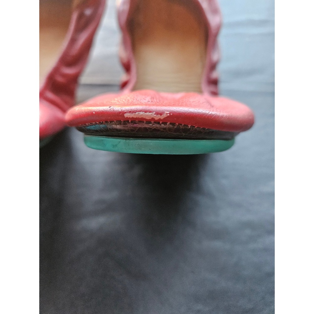 Tieks by Gavrieli Cardinal Red Leather Ballet Flats Size 11 with Box and Bag - Picture 4 of 7